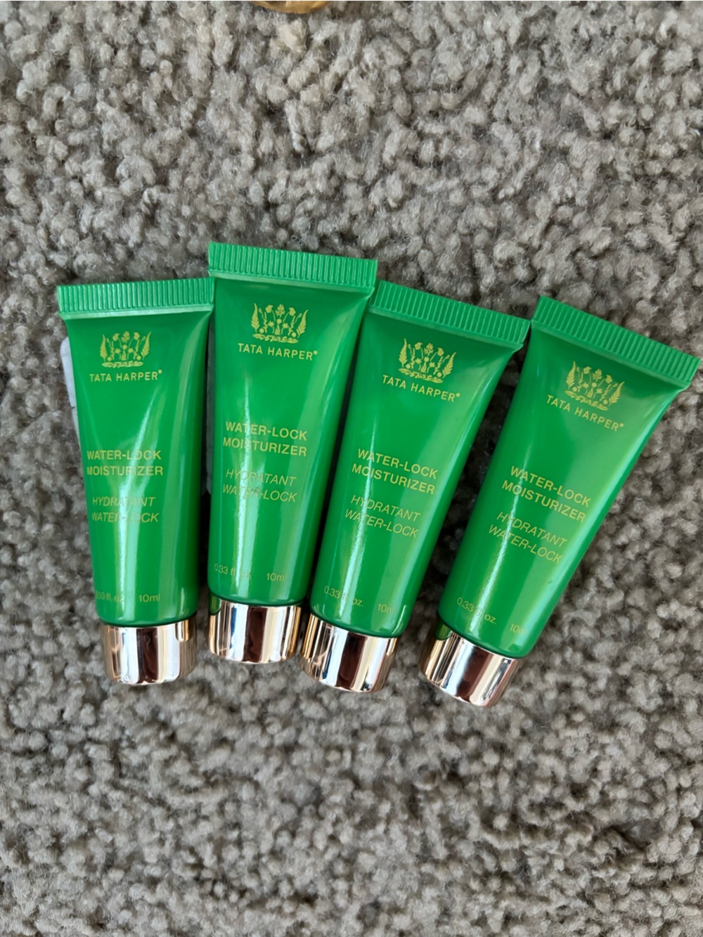 NWT Tata Harper Water-Lock Moisturizer Lot of 4 Travel Minis (10ml, 0.33 oz)